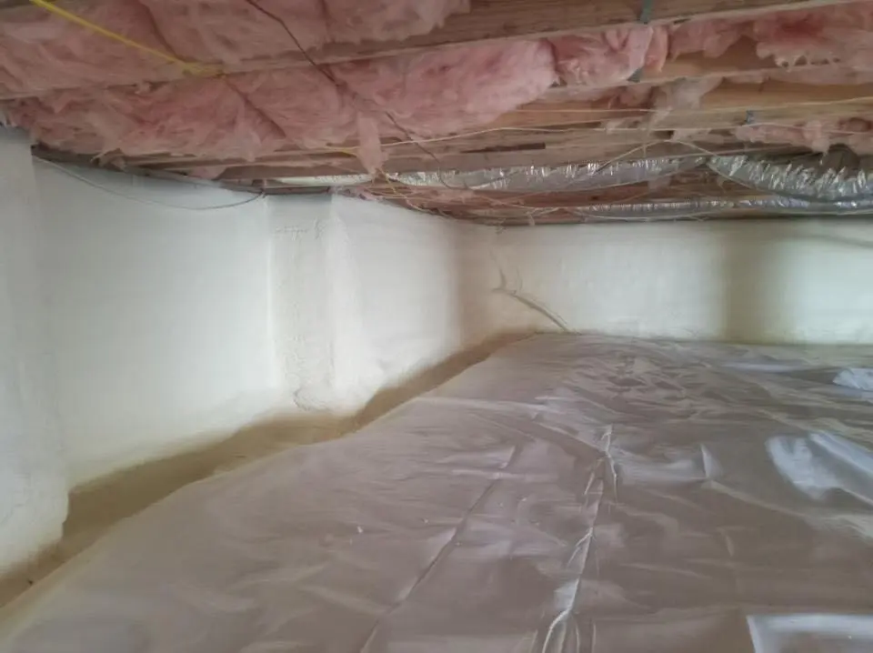 Crawl space encapsulation with closed-cell spray foam for Roof Leak Repair in Haddonfield